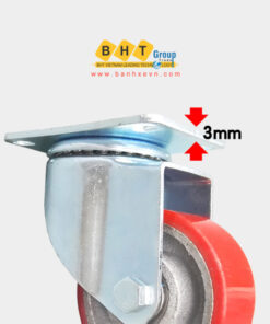 Bánh Xe PU Gang Đỏ D75/100 Mặt Bích Càng Thép Tải Nhẹ 11 4banh-xe-pu-loi-gang-do-mat-bich-tai-nhe-bhtvn-3