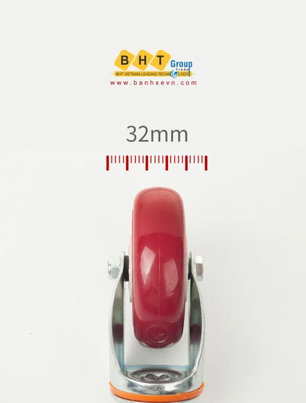 Bánh Xe PU Đỏ D75 Cọc Ren Tải Nhẹ 7 5banh-xe-pu-do-d75-coc-ren-tai-nhe-bhtvn-4