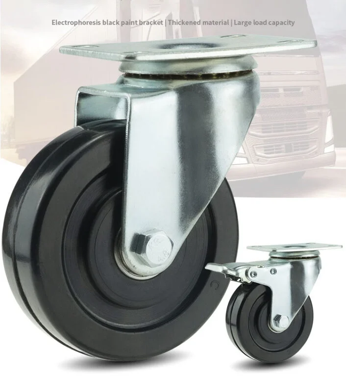 Bánh Xe Cao Su Chống Tĩnh Điện D75/100/125 Mặt Bích 10 Banh-xe-cao-su-chong-tinh-dien-mat-bich-mau-den-tai-nhe-bhtvn