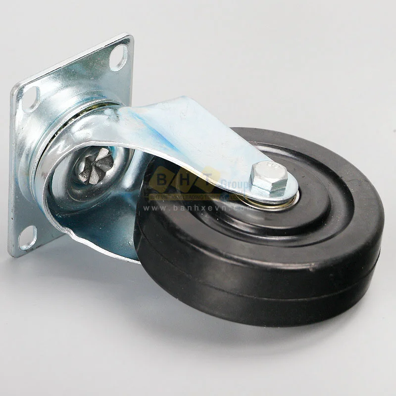 Bánh Xe Chống Tĩnh Điện D75/100/125 Càng Thép Mặt Bích 4 Banh-xe-chong-tinh-dien-cang-thep-mat-bich-d75-100-125mm-bhtvn-2