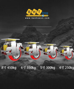 Bánh Xe Giảm Xóc Lò Xo PU Đỏ D100/125/150/200 Càng Thép 8 Banh-xe-giam-chan-lo-xo-pu-do-cang-thep-mat-bich-tai-cao-bhtvn-6