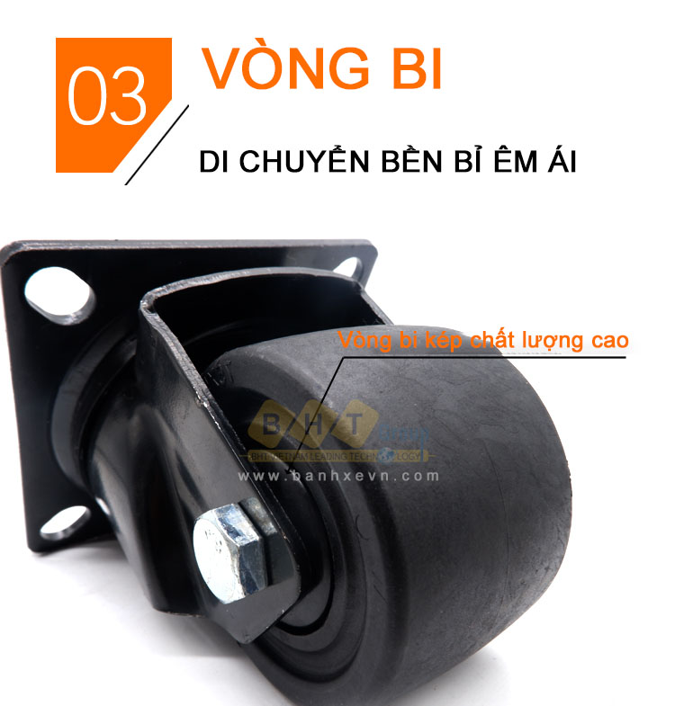 Bánh Xe Nylon Đen D50/63/75 Tải Cao Mặt Bích Giá Rẻ 13 Banh-xe-nylon-den-tai-cao-mat-bich-bhtvn-8