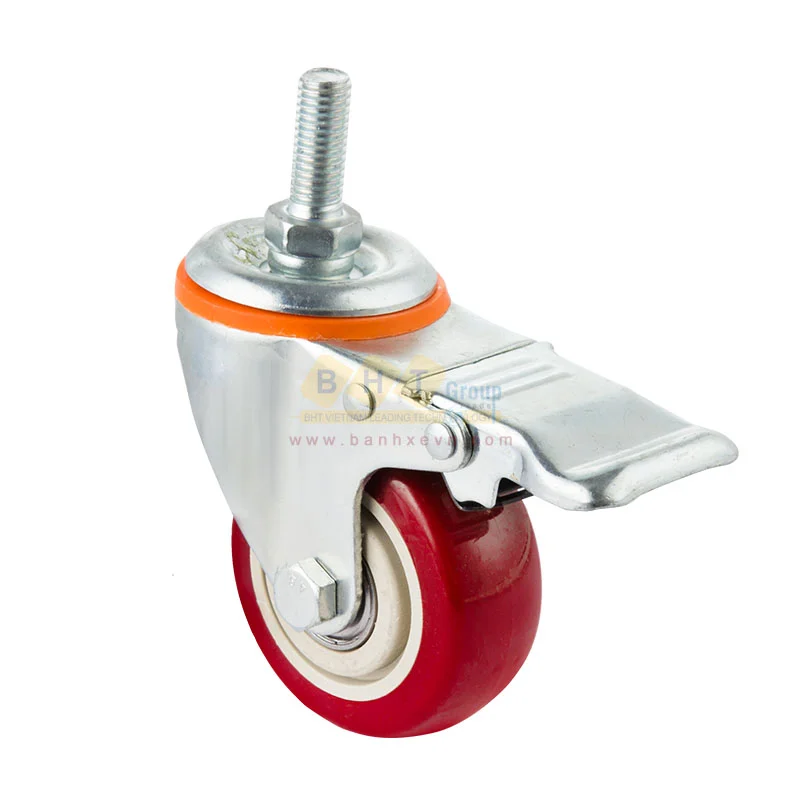 Bánh Xe PU Đỏ D75 Cọc Ren Tải Nhẹ 2 Banh-xe-pu-do-d75-coc-ren-tai-nhe-bhtvn-10