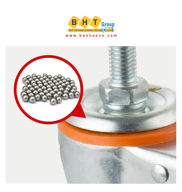 Bánh Xe PU Đỏ D75 Cọc Ren Tải Nhẹ 17 Banh-xe-pu-do-d75-coc-ren-tai-nhe-bhtvn-4