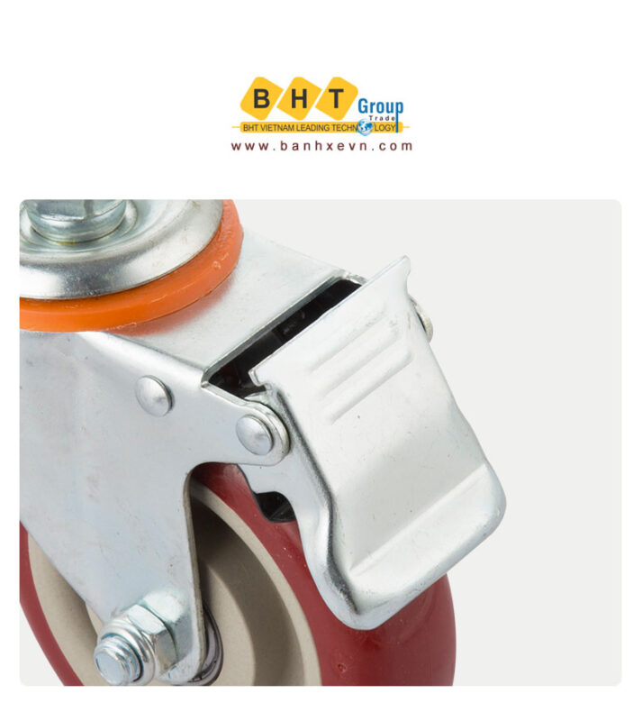 Bánh Xe PU Đỏ D75 Cọc Ren Tải Nhẹ 14 Banh-xe-pu-do-d75-coc-ren-tai-nhe-bhtvn-5