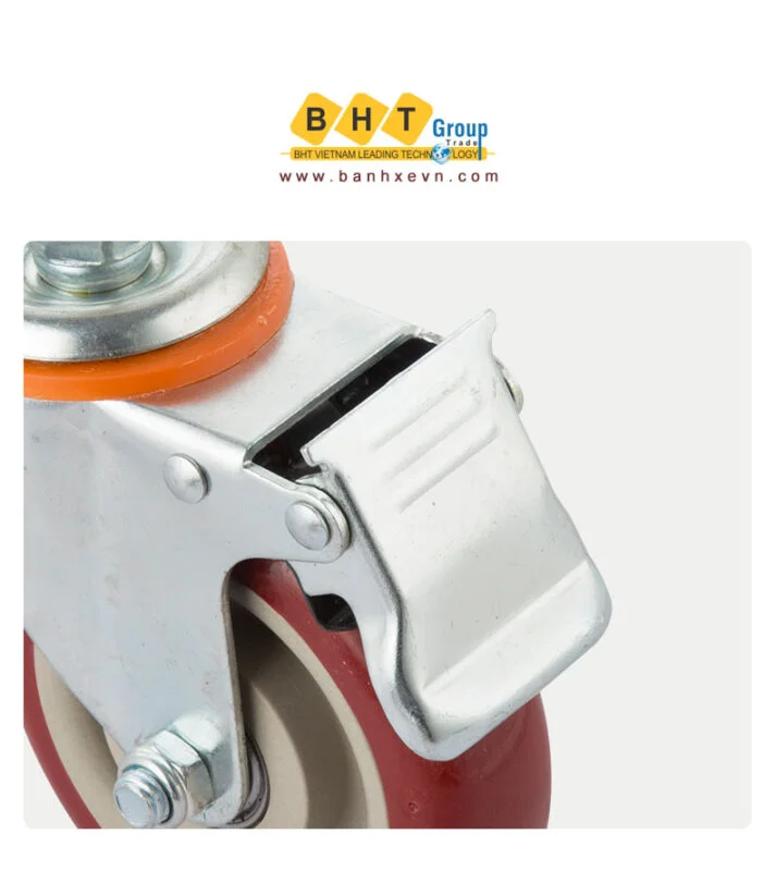 Bánh Xe PU Đỏ D75 Cọc Ren Tải Nhẹ 15 Banh-xe-pu-do-d75-coc-ren-tai-nhe-bhtvn-5