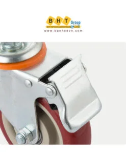 Bánh Xe PU Đỏ D75 Cọc Ren Tải Nhẹ 11 Banh-xe-pu-do-d75-coc-ren-tai-nhe-bhtvn-5