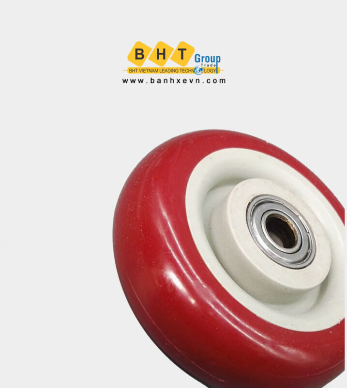 Bánh Xe PU Không Càng Mận Đỏ D63/75/100/125 Giá Rẻ 10 Banh-xe-pu-khong-cang-man-do-d60-75-100-125mm-4