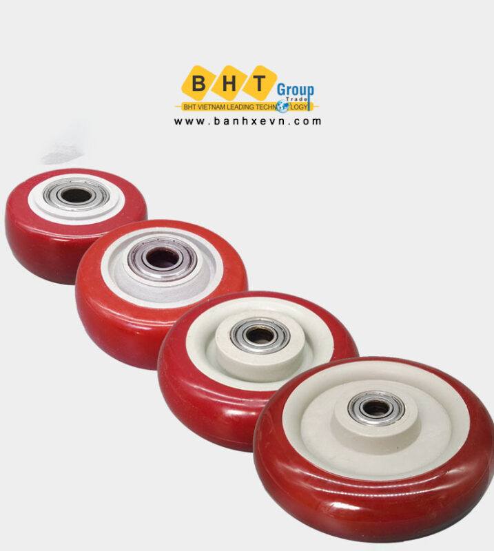 Bánh Xe PU Không Càng Mận Đỏ D63/75/100/125 Giá Rẻ 13 Banh-xe-pu-khong-cang-man-do-d60-75-100-125mm-5