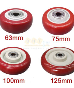 Bánh Xe PU Không Càng Mận Đỏ D63/75/100/125 Giá Rẻ 9 Banh-xe-pu-khong-cang-man-do-d60-75-100-125mm-7