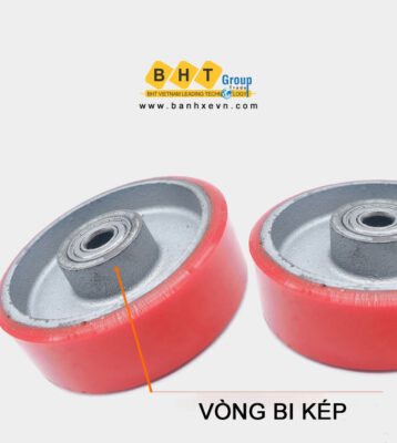Bánh Xe PU Gang Đỏ D75/100 Mặt Bích Càng Thép Tải Nhẹ 14 Banh-xe-pu-loi-gang-do-mat-bich-tai-nhe-bhtvn-5