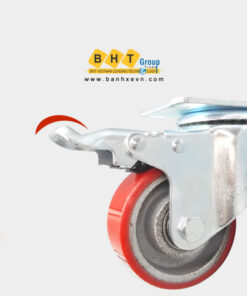 Bánh Xe PU Gang Đỏ D75/100 Mặt Bích Càng Thép Tải Nhẹ 10 Banh-xe-pu-loi-gang-do-mat-bich-tai-nhe-bhtvn-7