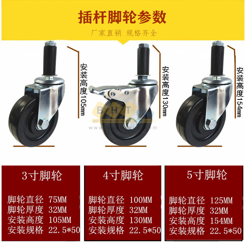 Bánh Xe Chống Tĩnh Điện Cao Su D75/100/125 Cọc Vít 16 Banh-xe-tpr-chong-tinh-dien-coc-cao-su-den-tai-nhe-bhtvn-3