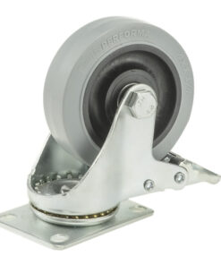 Bánh Xe TPR Xám Chống Tĩnh Điện D75/100/125 Càng Thép