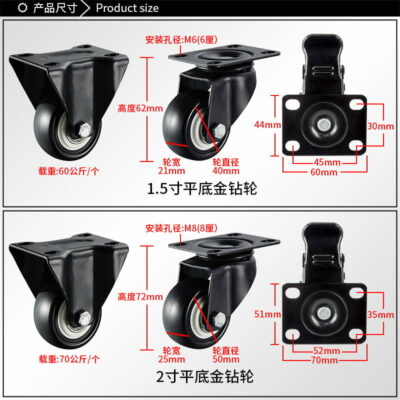 Bánh Xe PVC Đen Trắng D40/50/63/75/100/125 Mặt Bích 13 Banh-xe-pvc-den-trang-gia-re-5