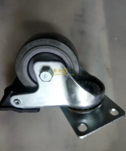 Bánh xe Globe PU xám Mặt Bích D75 Xoay Khóa Kép 10 Banh-xe-globe-pu-xam-d75-bhtvn-2