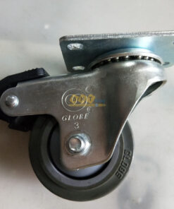 Bánh xe Globe PU xám Mặt Bích D75 Xoay Khóa Kép 8 Banh-xe-globe-pu-xam-d75-bhtvn