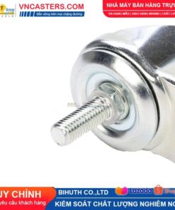 Bánh xe Cao su đen không bi càng thép cọc ren tải nhẹ ROX-002-RB-BL-S 9 Bánh xe Cao su đen không bi càng thép cọc ren tải nhẹ ROX-002-RB-BL-S