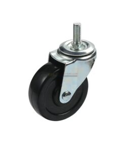 Bánh xe Cao su đen không bi càng thép cọc ren tải nhẹ BHTVN-P28 13 Bánh xe Cao su đen không bi càng thép cọc ren tải nhẹ BHTVN-P28