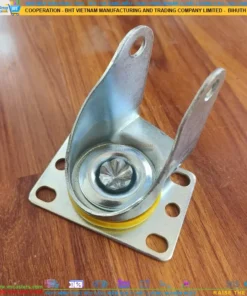 Càng bánh xe thép mạ kẽm mặt bích tải nhẹ ROX-80-STC-GAL-F