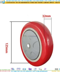 Bánh xe PU đỏ cốt nhựa bi thép đơn tải nhẹ rời ROX-51-PU-RE-10032 10 Bánh xe PU đỏ cốt nhựa bi thép đơn tải nhẹ rời ROX-51-PU-RE-10032