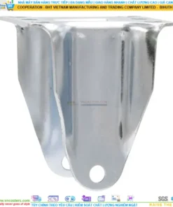 Càng bánh xe thép mạ kẽm mặt bích tải nhẹ ROX-80-STC-GAL-F