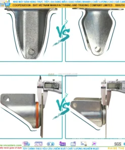 Càng bánh xe thép mạ kẽm mặt bích tải nhẹ ROX-80-STC-GAL-F