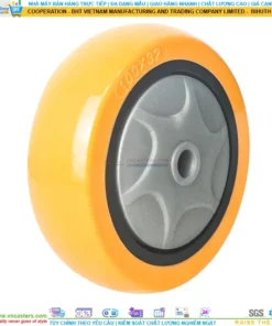 Bánh xe PU đen cốt nhựa bi thép đơn tải nhẹ rời ROX-52-PU-BL-10032