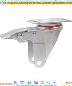Càng bánh xe thép mạ kẽm mặt bích tải nhẹ ROX-80-STC-GAL-F