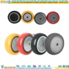 Bánh xe PU đỏ cốt nhựa bi thép đơn tải nhẹ rời ROX-51-PU-RE-10032